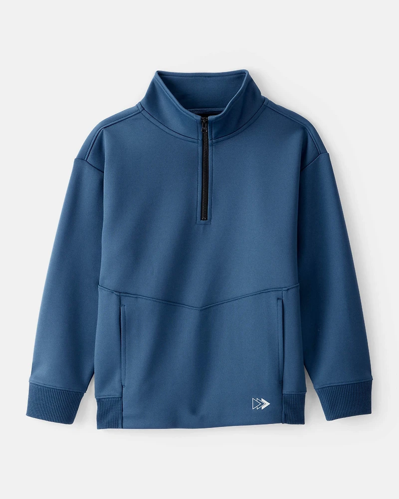 Boys 2-Piece Quarterzip Pullover & Joggers Set - Blue