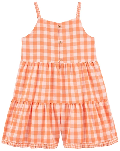 Toddler Gingham Poplin Romper