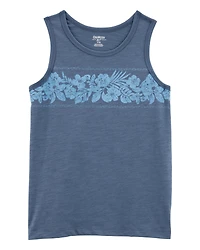 Kid Tropical Print Tank - Blue