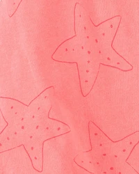 Baby Starfish Snap-Up Cotton Romper