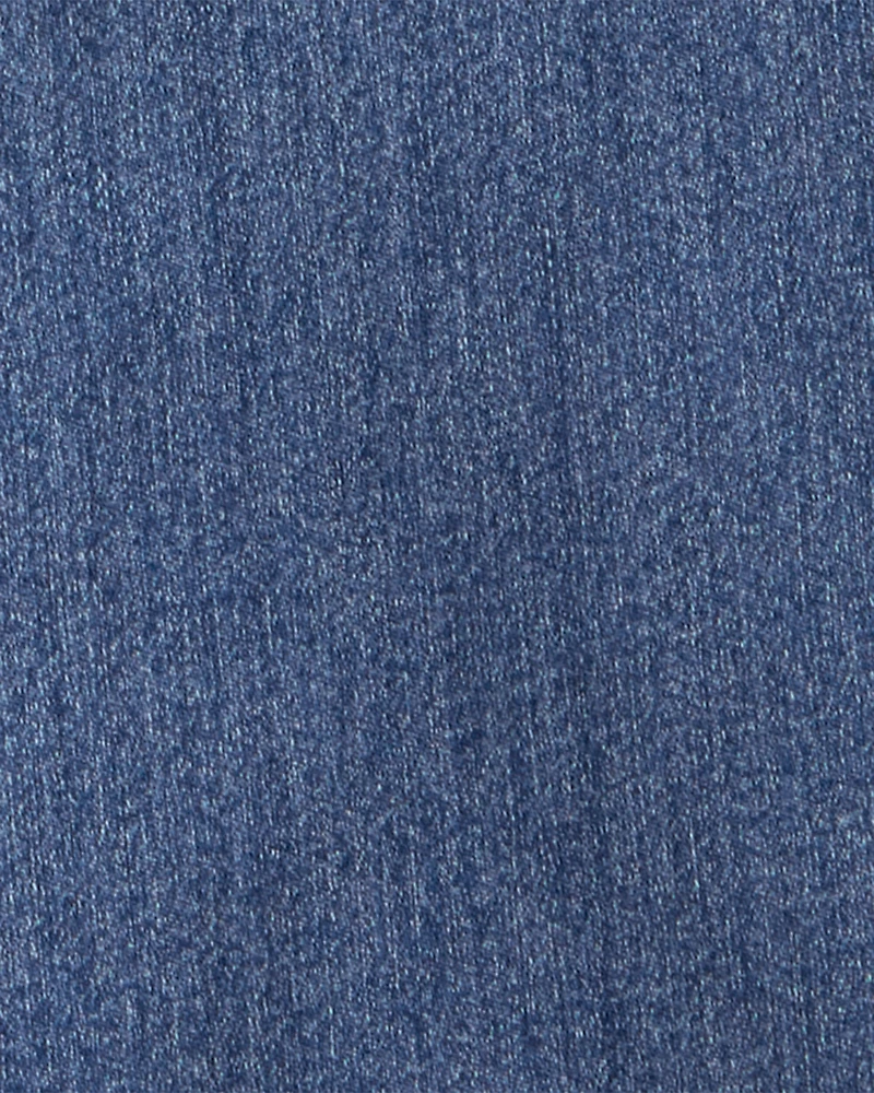 Girls Mid-Rise Denim Pull-On Bootcut Jeans - Blue