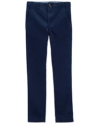 Boys Slim Tapered Chino Pants - Navy
