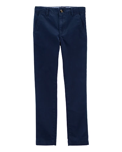 Boys Slim Tapered Chino Pants - Navy