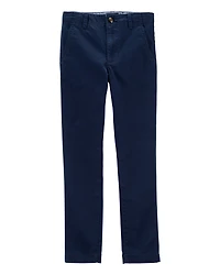 Boys Slim Tapered Chino Pants - Navy