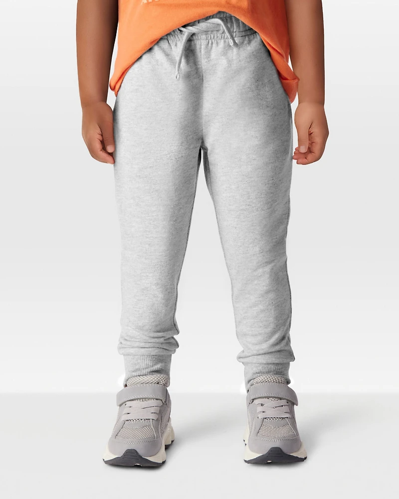 Toddler Boy Pull-On Drawstring Joggers - Grey