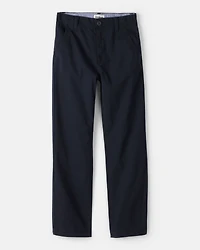 Boys Flat Front Fashion Pants - Navy