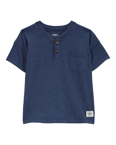 Baby Pocket Henley Tee - Navy