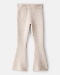 Girls Flare Sweater Pants - Ivory