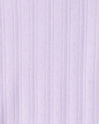 Girls Pointelle Long-Sleeve Top - Purple