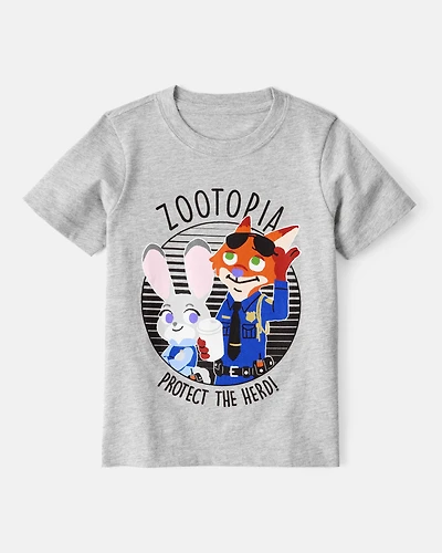 Toddler Boy "Protect The Herd" Zootopia Short-Sleeve Graphic Tee - Grey