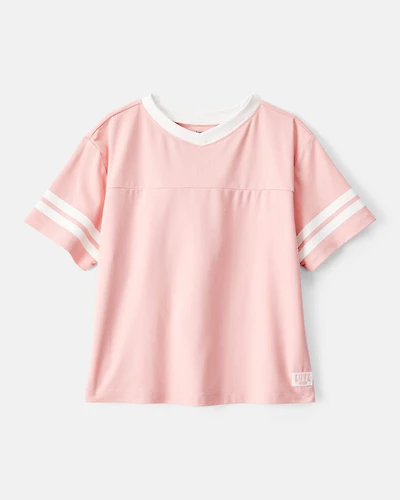 Girls Short-Sleeve Jersey Top - Pink
