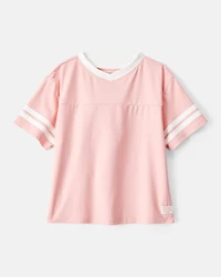 Girls Short-Sleeve Jersey Top - Pink