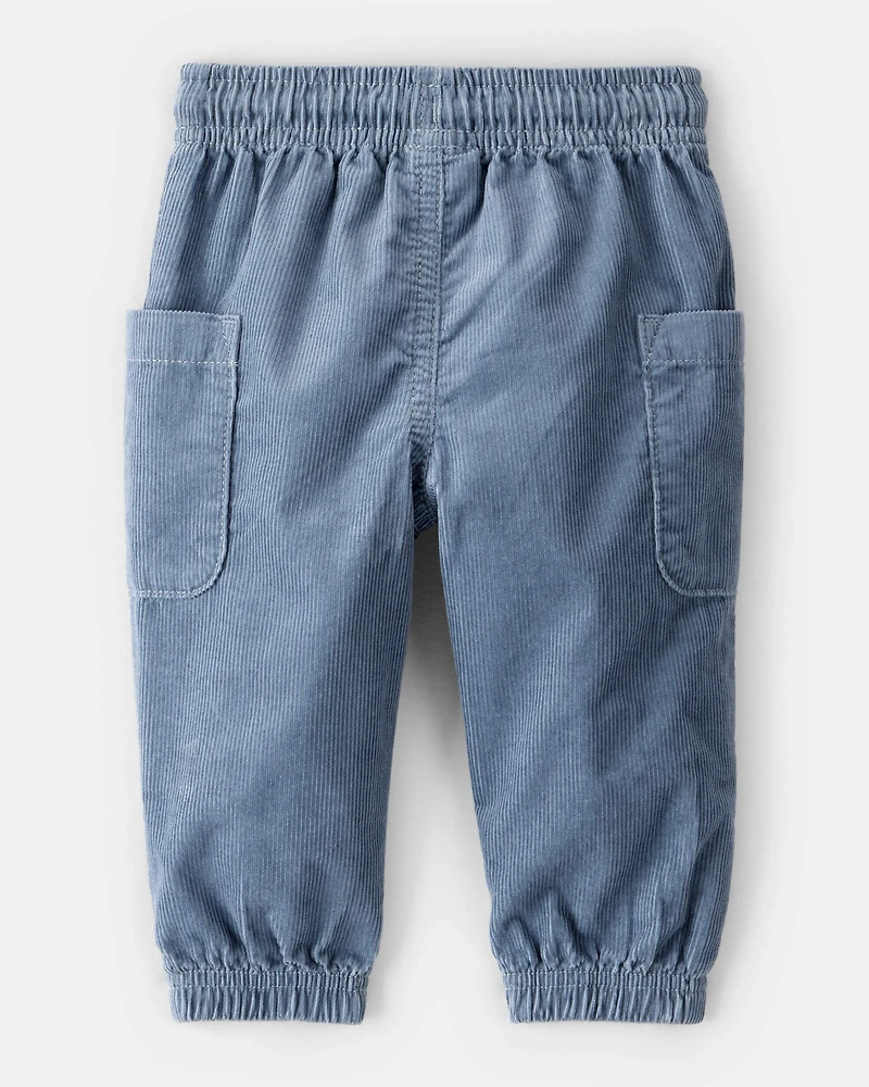 Baby Boy Corduroy Joggers - Blue
