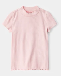 Kid Mock Neck Ribbed Tee