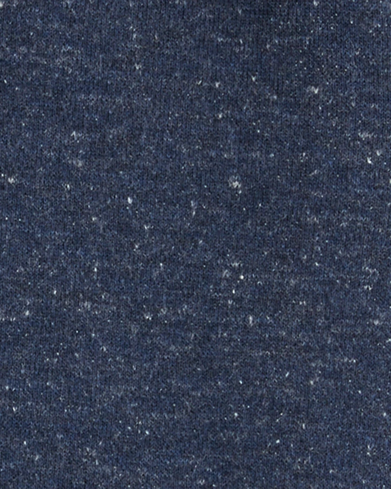 Toddler Boy Marled Zip-Up French Terry Hoodie - Navy