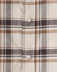 Toddler Boy Western Plaid Cotton Long-Sleeve Button-Down