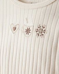 Baby Girl Long-Sleeve Top - Ivory