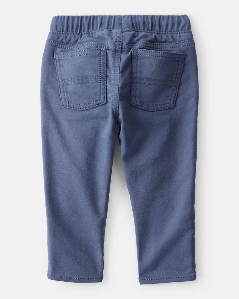 Baby Boy Cotton Pull-On Fashion Pants - Navy