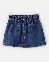 Toddler Girl Denim Button-Front Skirt - Blue