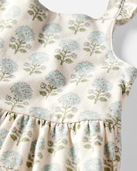 Toddler Organic Cotton Floral-Print Dress