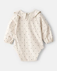 Baby Girl 2-Piece Bow Bodysuit & Pant Set - Cream/Green