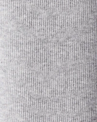 Girls Solid Cotton Ribbed Stretch Leggings - Grey