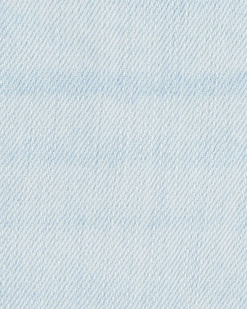 Toddler Frayed Hem Iconic Denim Short - Splash Wash