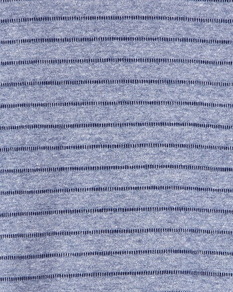 Baby Striped Short-Sleeve Bodysuit - Navy