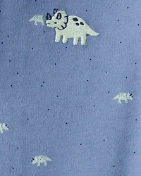 Baby Boy Rhino Print 100% Cotton Long-Sleeve Sleep & Play - Navy Blue