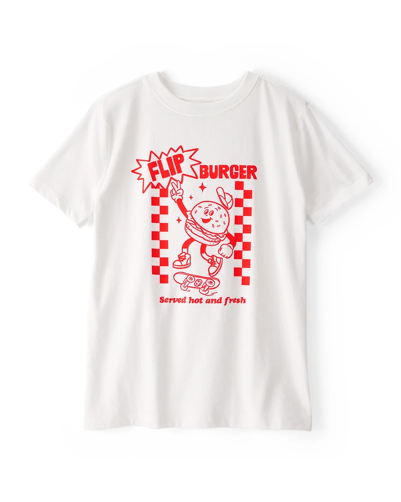 Kid Burger Short-Sleeve Graphic Tee - White