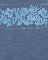 Kid Tropical Print Tank - Blue