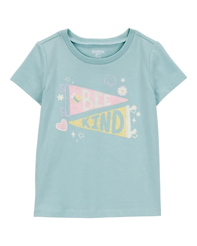 Toddler Bee Kind Short-Sleeve Graphic Tee-Green