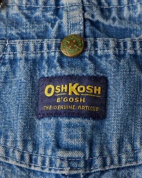 Toddler 4T Vintage Medium Wash Denim Overalls from the OshKosh Archive Release, circa 1970s
