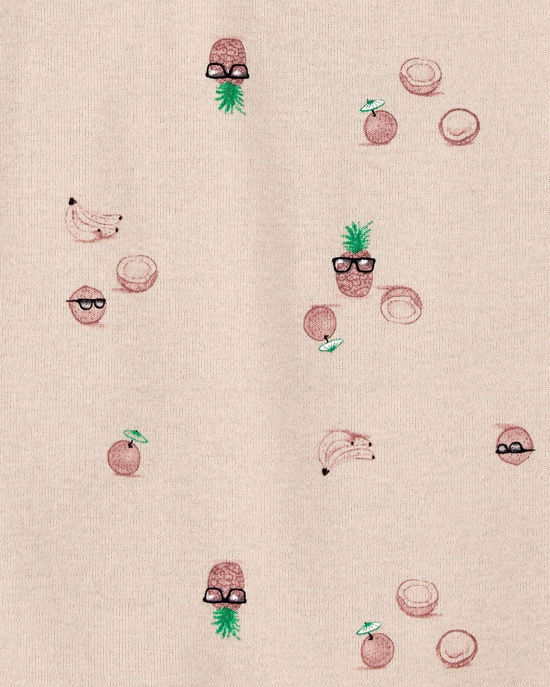 Baby Boy Coconut Print Cotton Romper