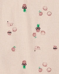 Baby Boy Coconut Print Cotton Romper