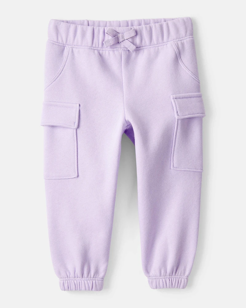 Baby Girl 2-Piece Flower Graphic Long-Sleeve Hoodie & Pant Set - Purple