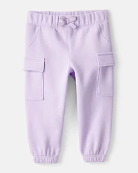 Baby Girl 2-Piece Flower Graphic Long-Sleeve Hoodie & Pant Set - Purple