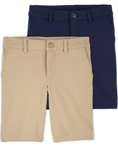 Kid 2-Pack Ponte Knit Uniform Shorts