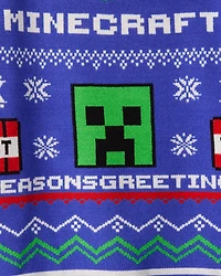Boys Minecraft® Long-Sleeve Sweater - Blue/Green