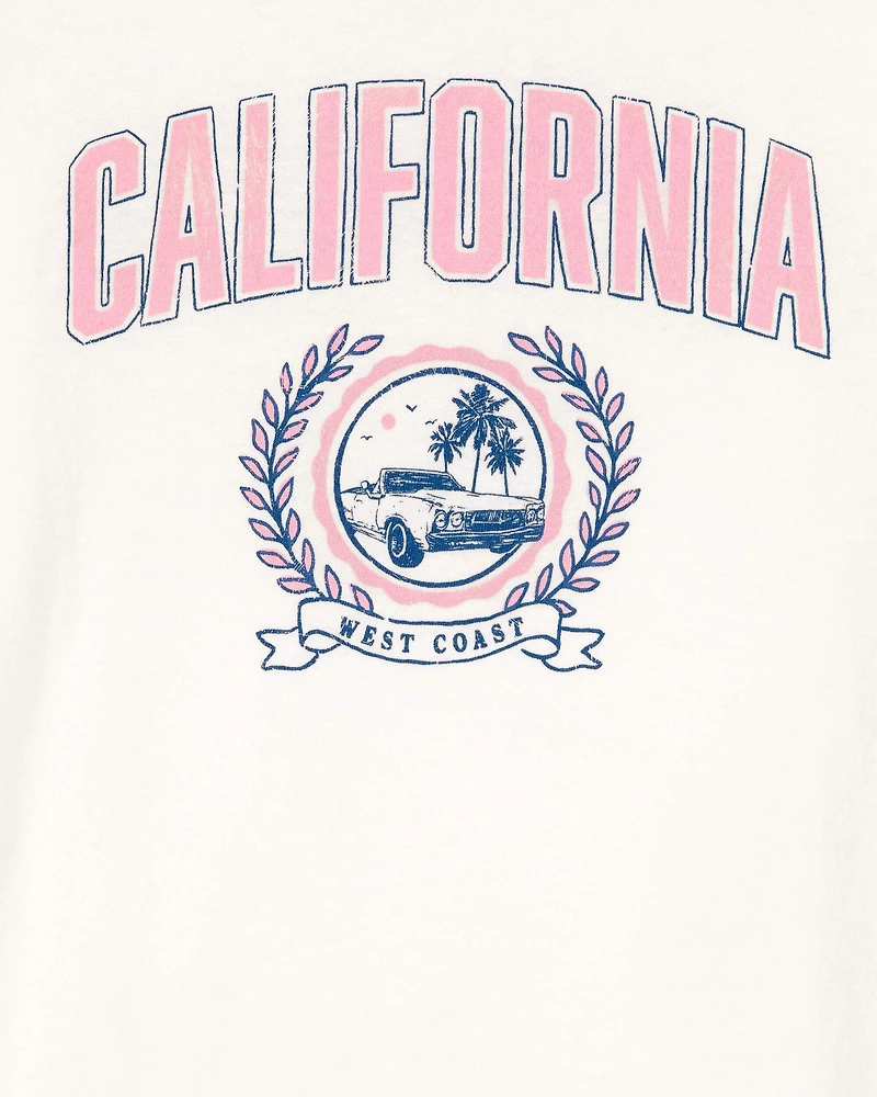 Kid California Short-Sleeve Graphic Tee - White