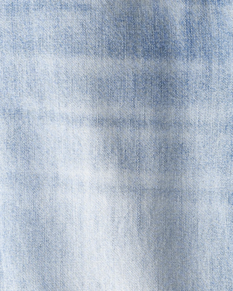 Boys Denim Pull-On Straight Jeans - Light Wash