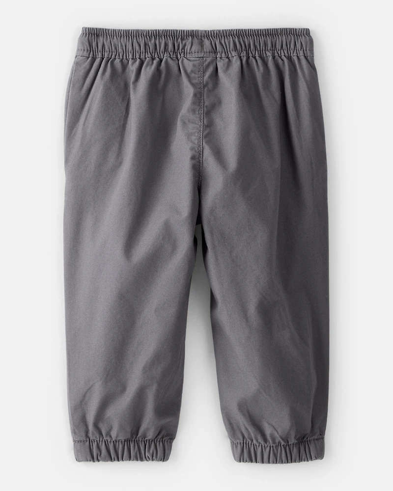 Baby Boy Lined Joggers - Grey