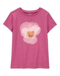 Kid Tropical Flower Short-Sleeve Graphic Tee - Pink