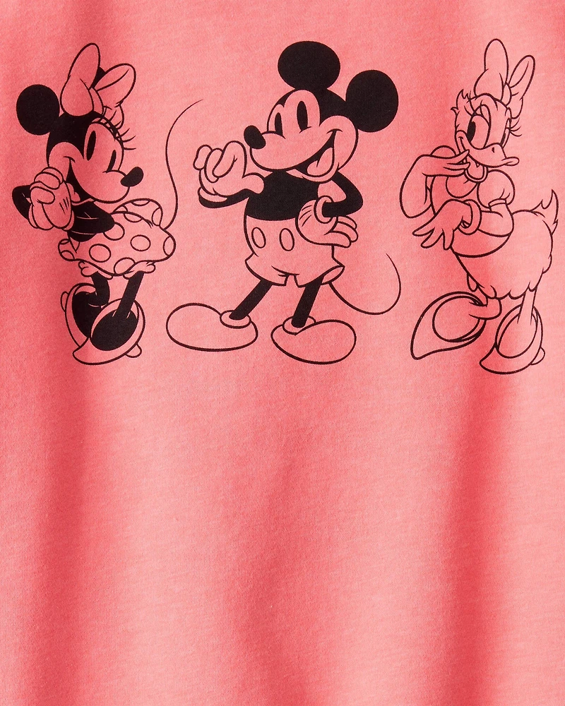 Girls Disney© Mickey Mouse Long-Sleeve Pullover Sweatshirt - Pink