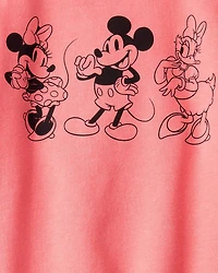 Girls Disney© Mickey Mouse Long-Sleeve Pullover Sweatshirt - Pink