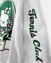 Girls Hello Kitty® Long-Sleeve Pullover Sweatshirt - Grey