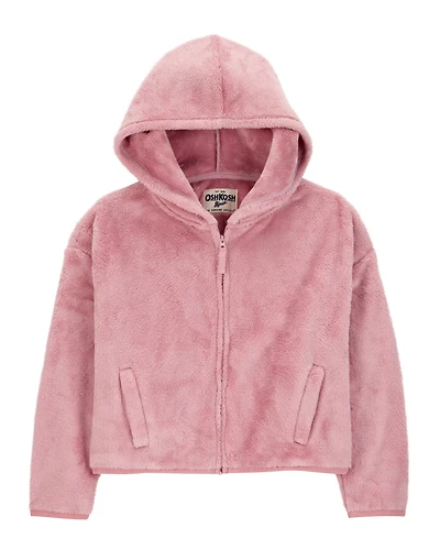 Kid Sherpa Uniform Hooded Jacket- Pink