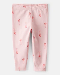 Baby Girl Cotton Ballerina Stretch Leggings - Pink