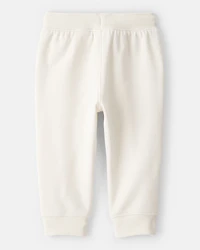 Baby Girl Drawstring Joggers - Cream