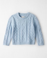 Toddler Organic Cotton Cable Knit Sweater